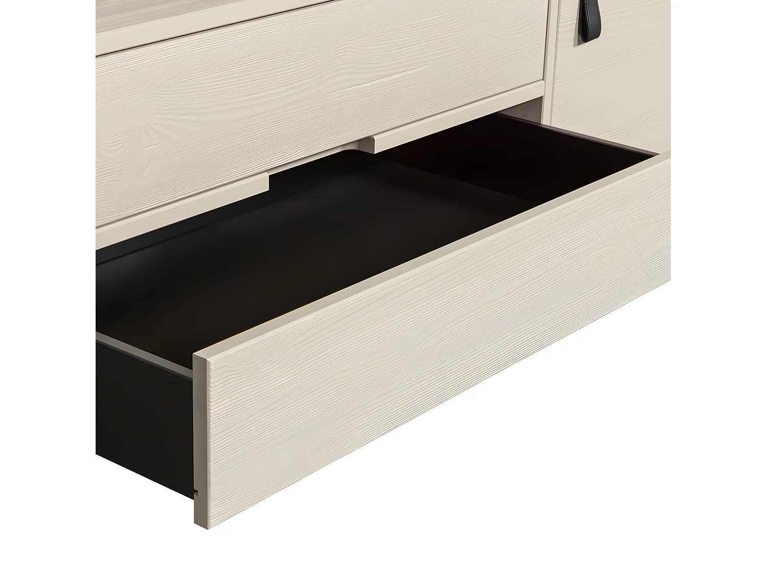 Silas - Meuble TV 1 porte 1 tiroir en bois L120cm - Beige