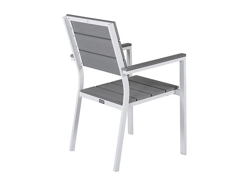 Levels Chaise de jardin empilable, blanc, gris.