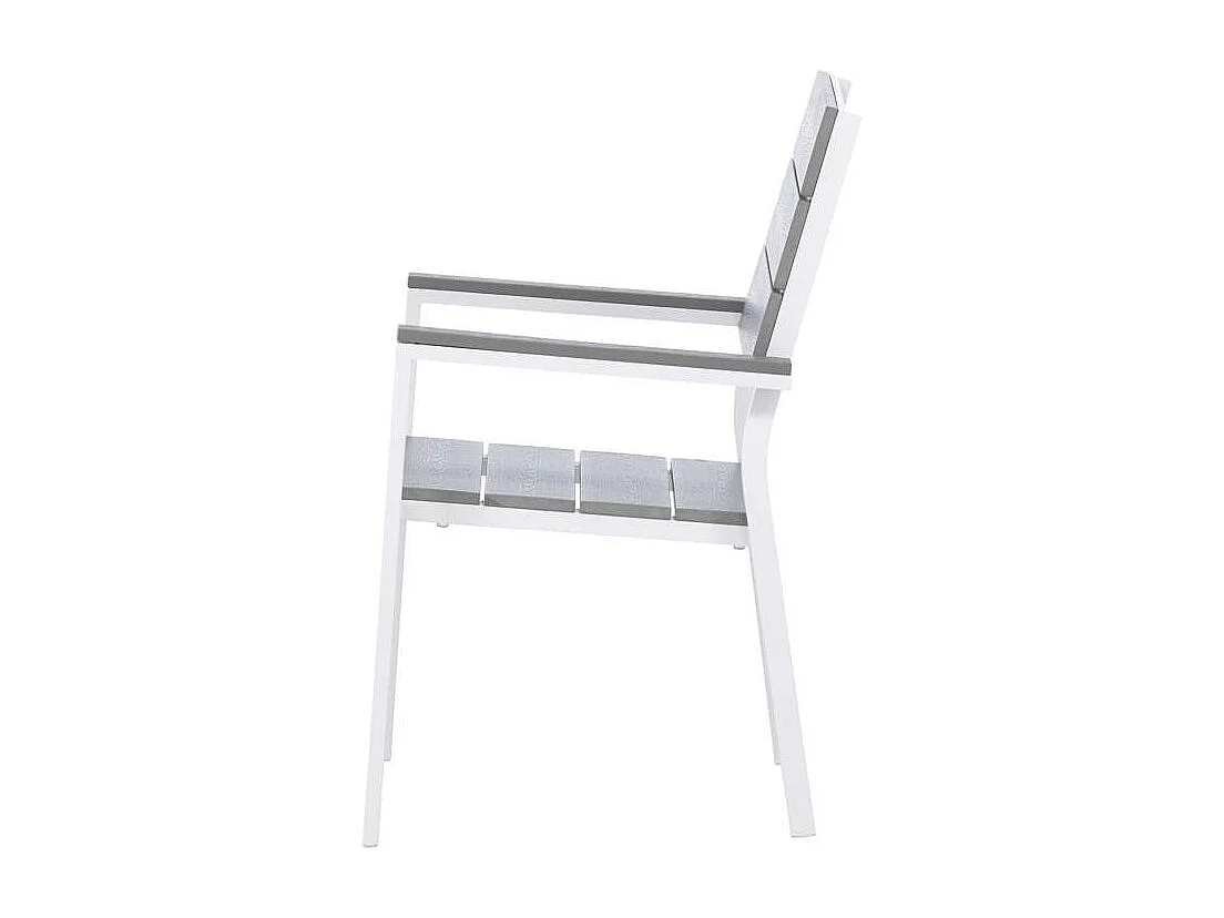Levels Chaise de jardin empilable, blanc, gris.