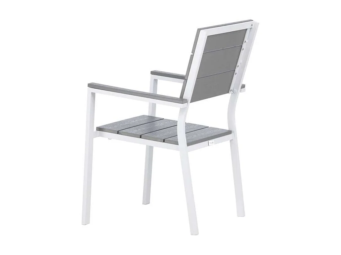 Levels Chaise de jardin empilable, blanc, gris.