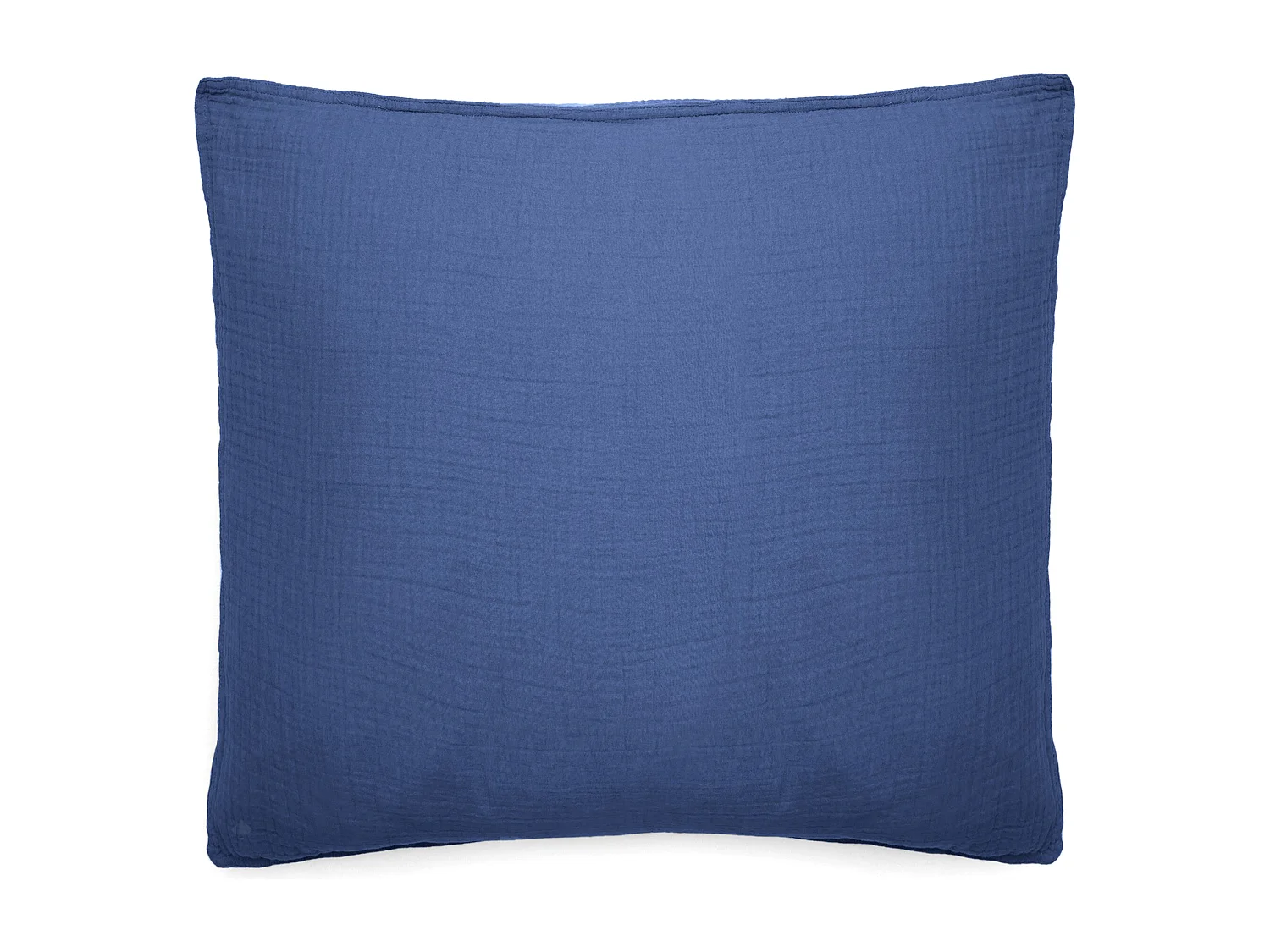 Taie d'oreiller 65x65 cm mousseline de coton MILOS bleu indigo