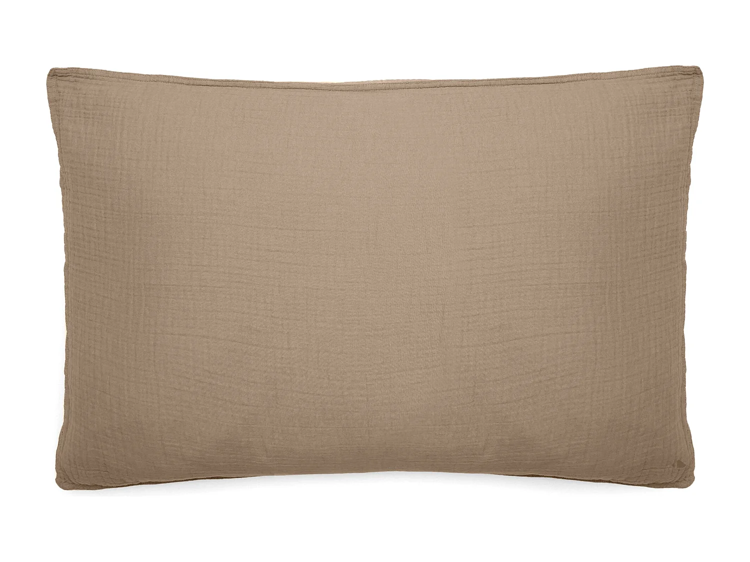 Taie d'oreiller 50x70 cm mousseline de coton MILOS marron camel