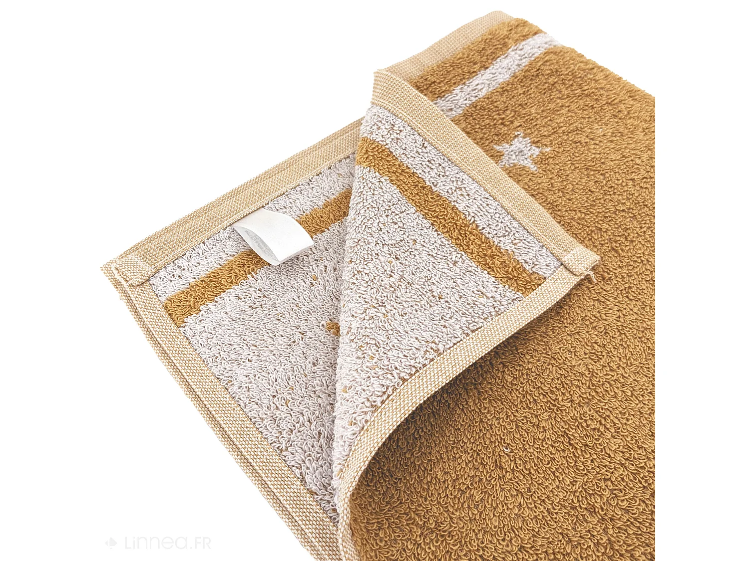 Lot de 2 torchons de cuisine 50x50 cm collection NOVA 100% Coton jaune