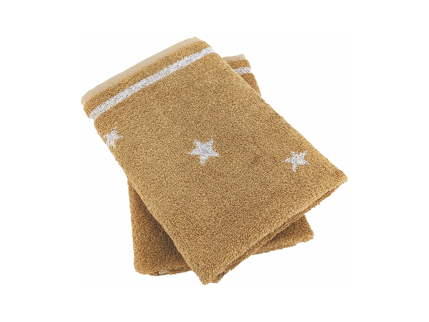 Lot de 2 torchons de cuisine 50x50 cm collection NOVA 100% Coton jaune