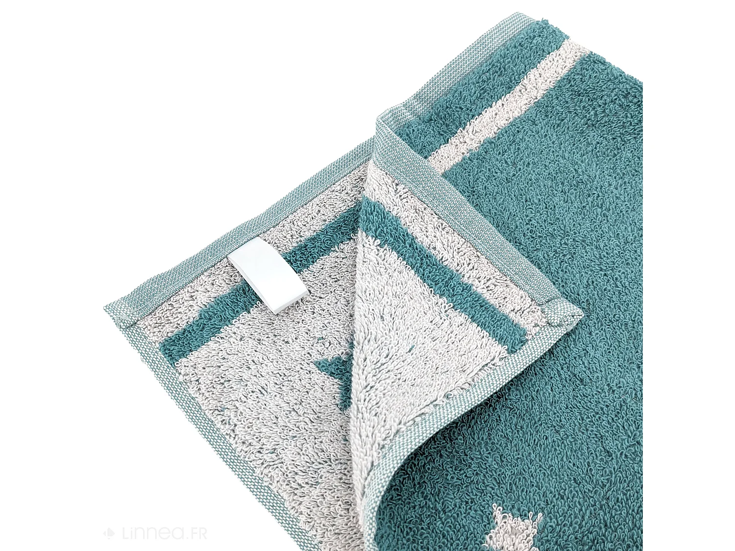 Lot de 2 torchons de cuisine 50x50 cm collection NOVA 100% Coton bleu