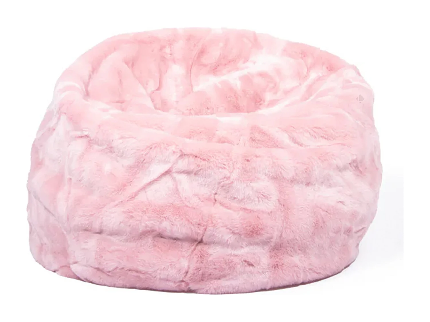 Pouf fausse fourrure et polyester collection SOFT ANIMALS rose avec remplissage