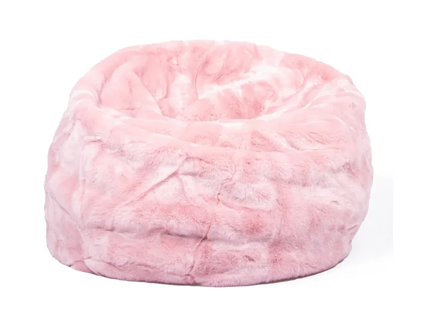 Pouf fausse fourrure et polyester collection SOFT ANIMALS rose avec remplissage