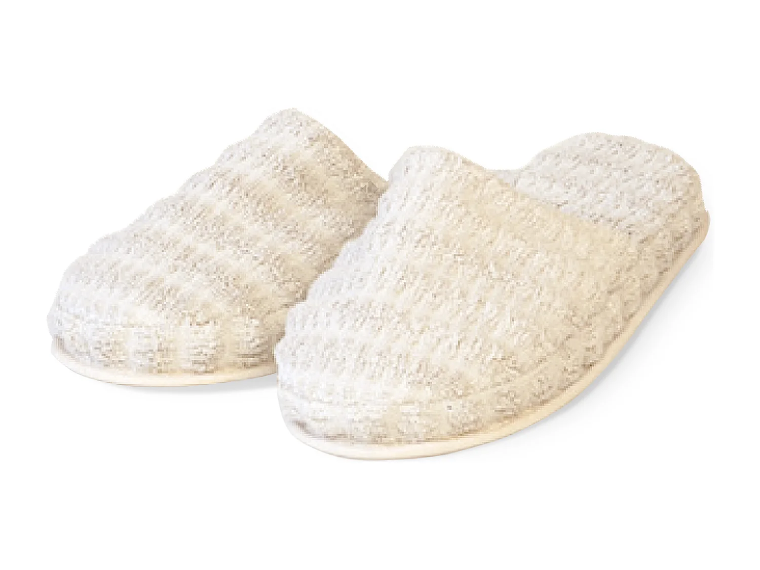 Chaussons en fils retors taille L/XL coton collection SWELL beige