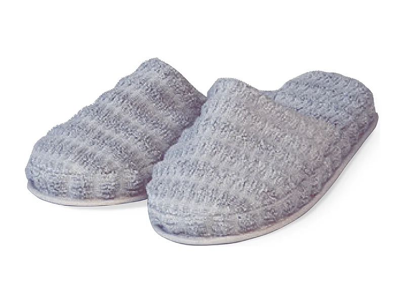 Chaussons en fils retors taille S/M coton collection SWELL gris