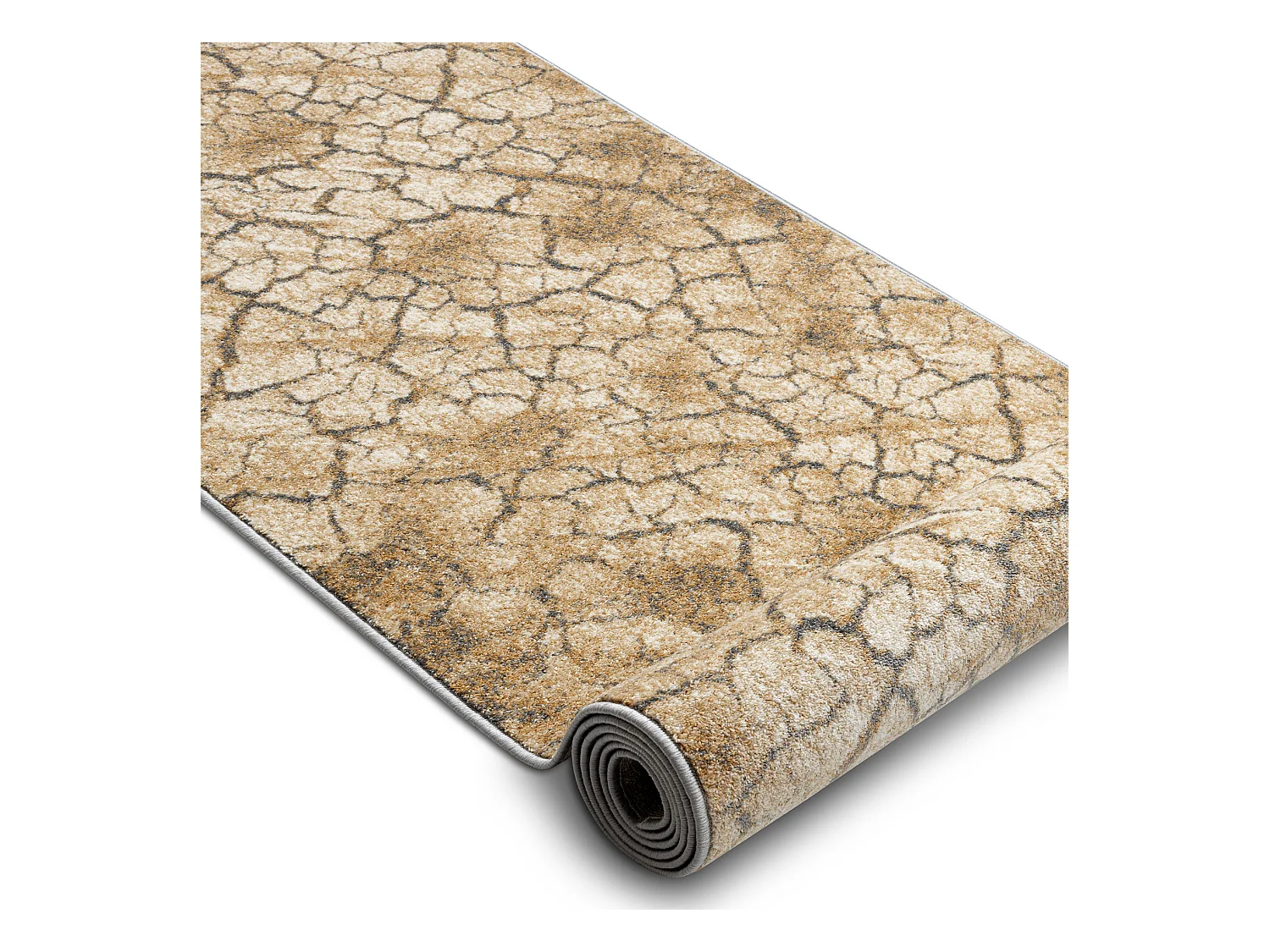 Vloerbekleding KARMEL Terra gebarsten grond grijze karamel 70x240 cm