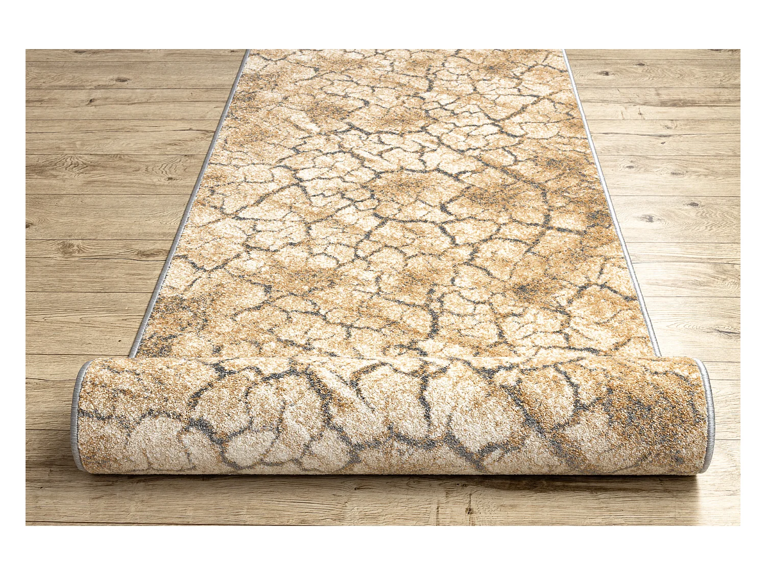 Vloerbekleding KARMEL Terra gebarsten grond grijze karamel 70x100 cm