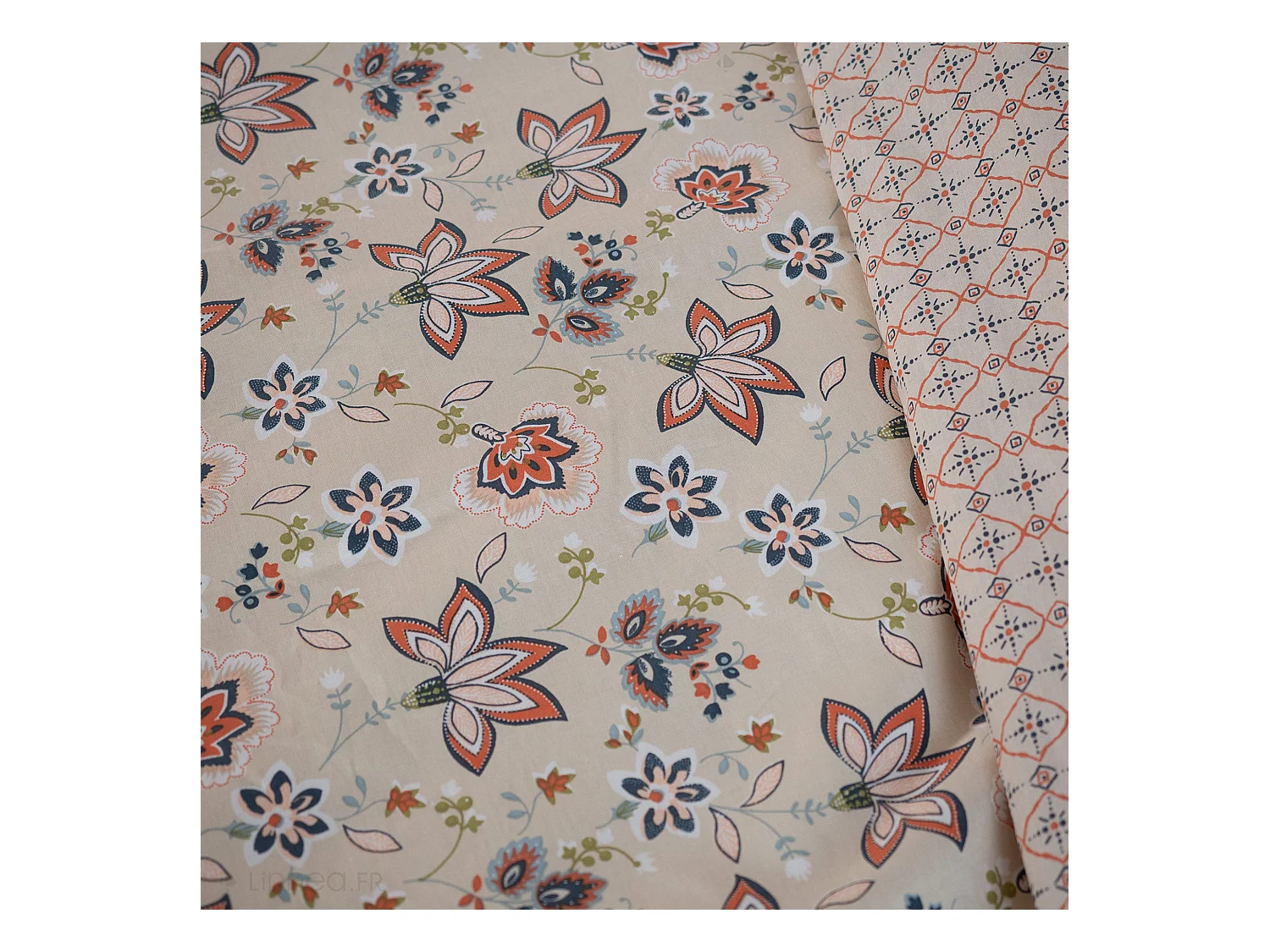 Parure de lit 240x220 cm set 63x63 cm DENIA coton