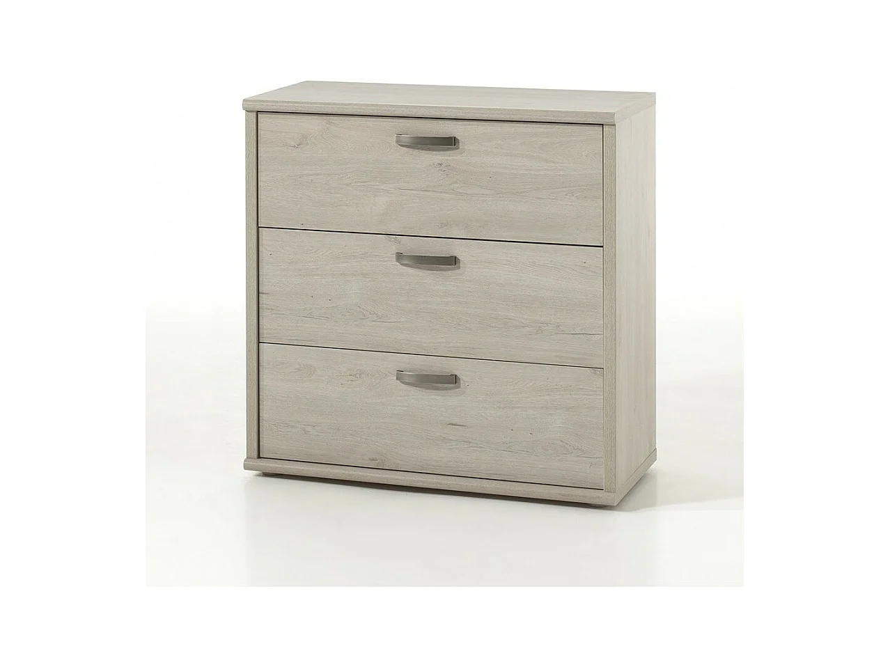 Comò robusto con 3 cassetti color rovere chiaro collezione DANY.