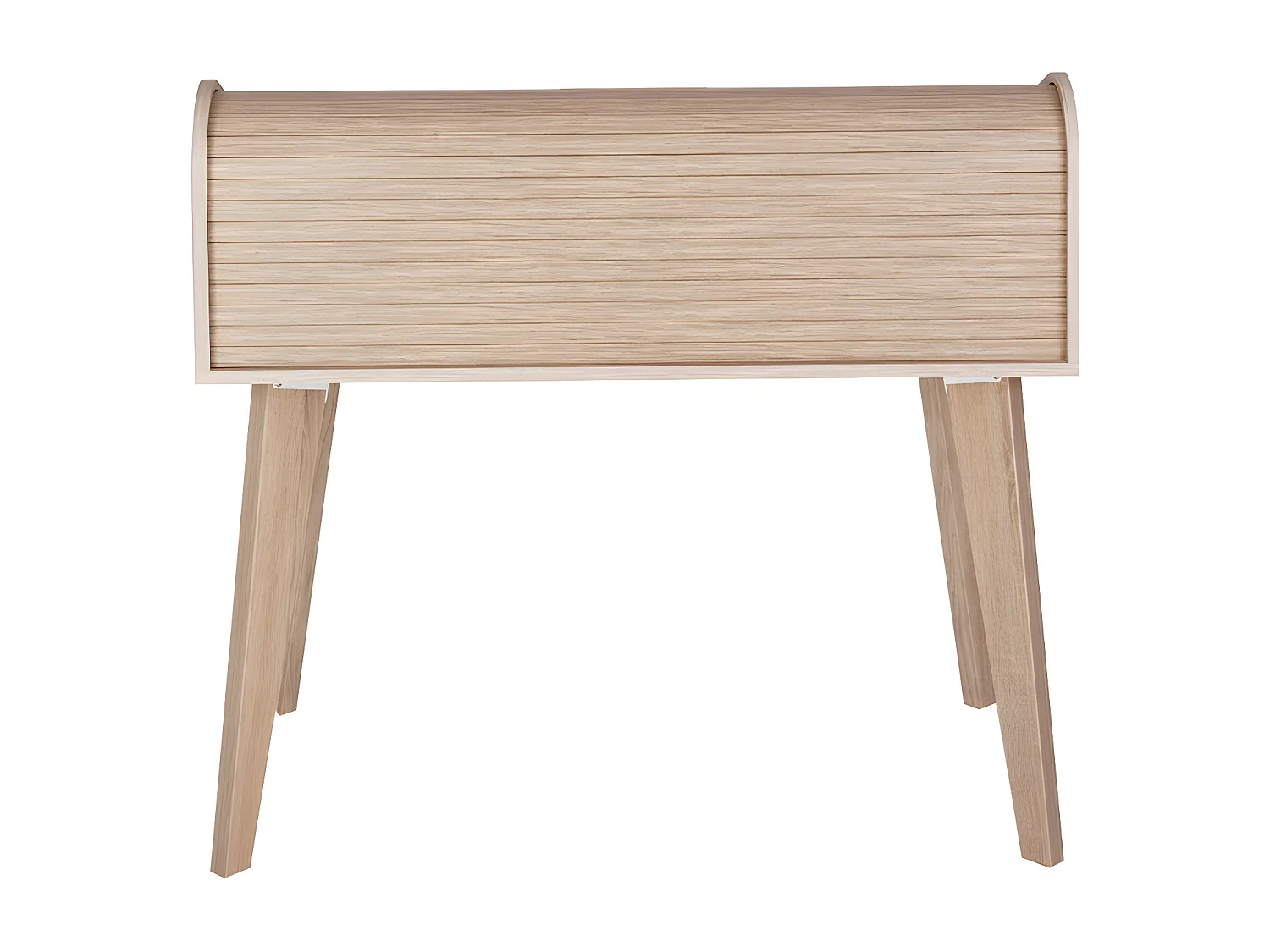 Bureau Dos d'âne Vintage Chêne 1 Tiroir Blanc L 104 H 95.1 P 60 cm