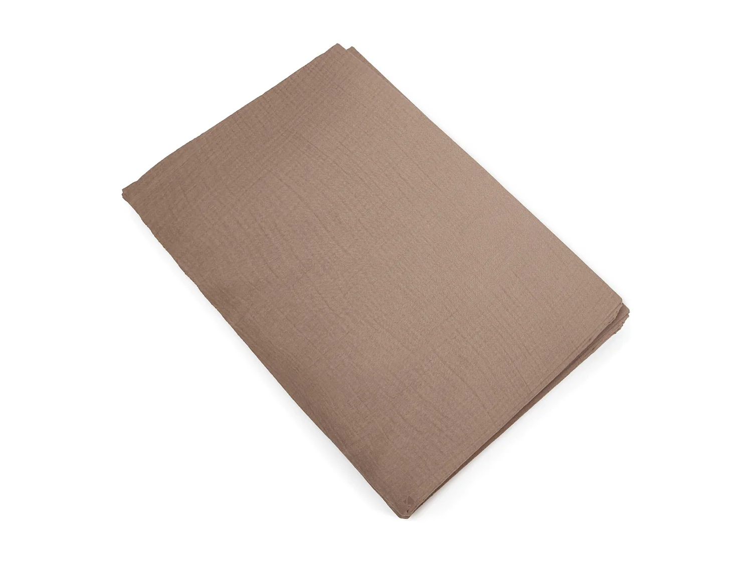 Housse de couette 240x220 cm mousseline de coton MILOS marron camel
