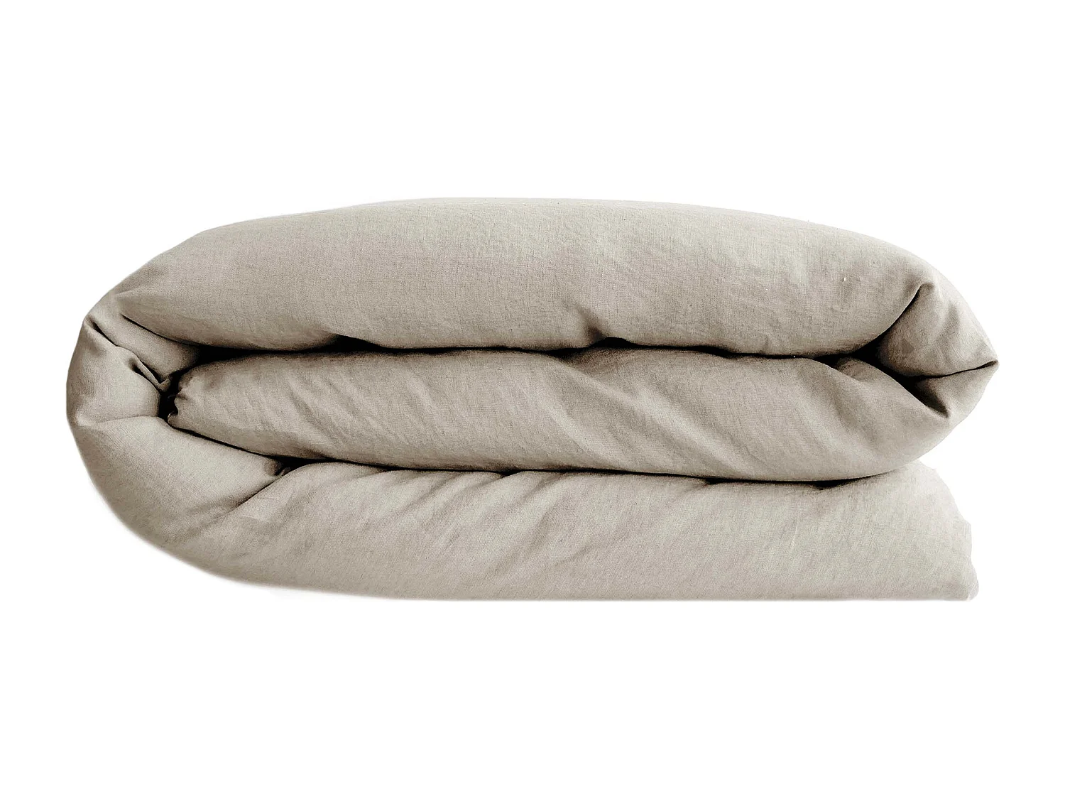 Housse de couette 280x240 cm pur coton lavé PALACE beige lin