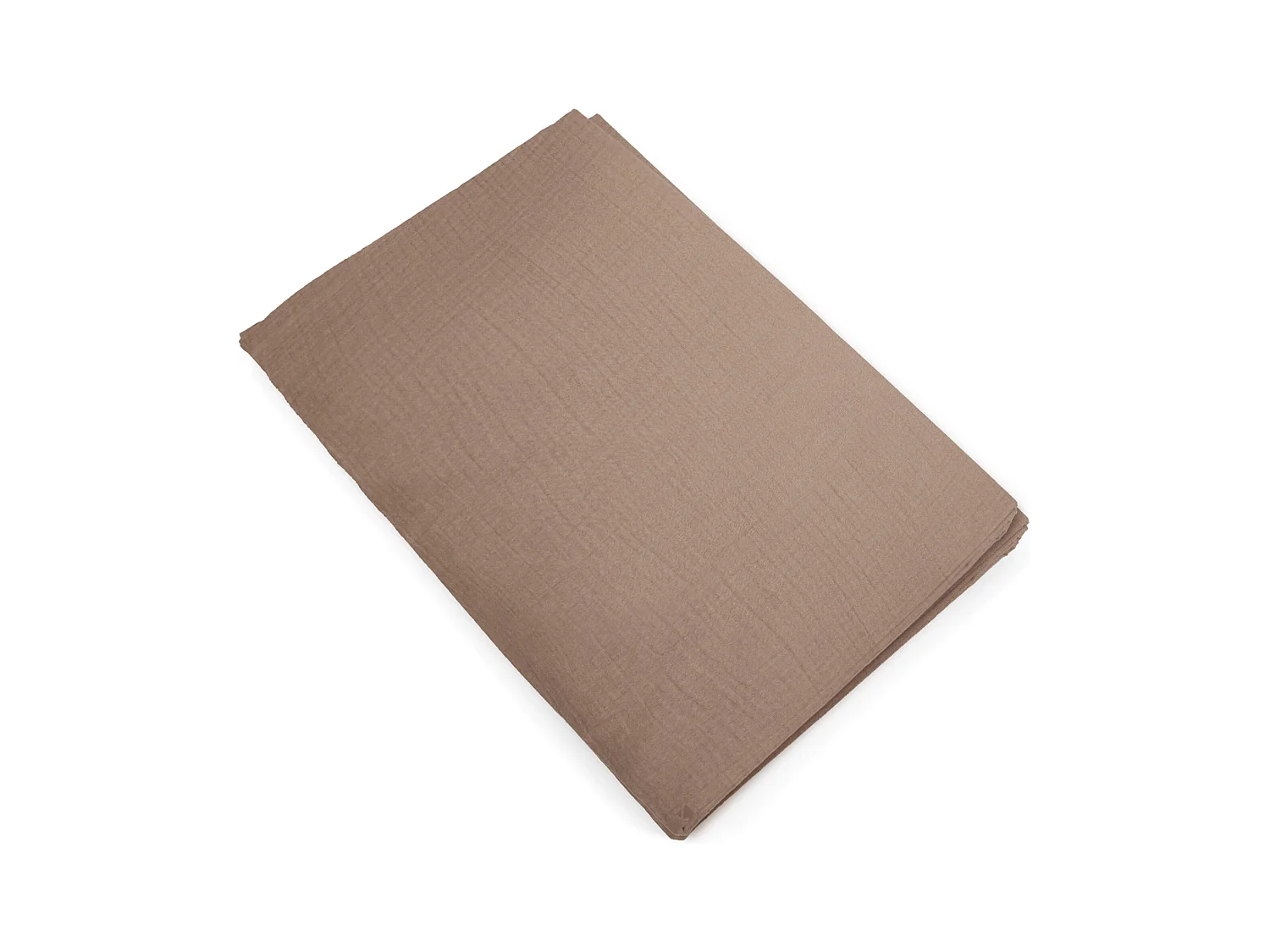 Housse de couette 260x240 cm mousseline de coton MILOS marron camel