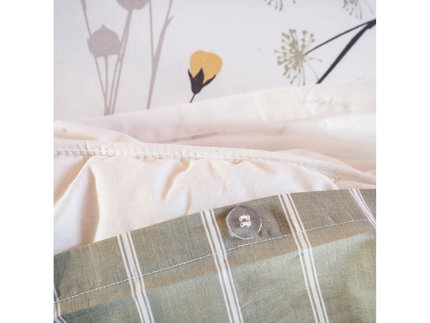 Parure de lit 3 pièces 260x240 cm SOLIFLORE coton