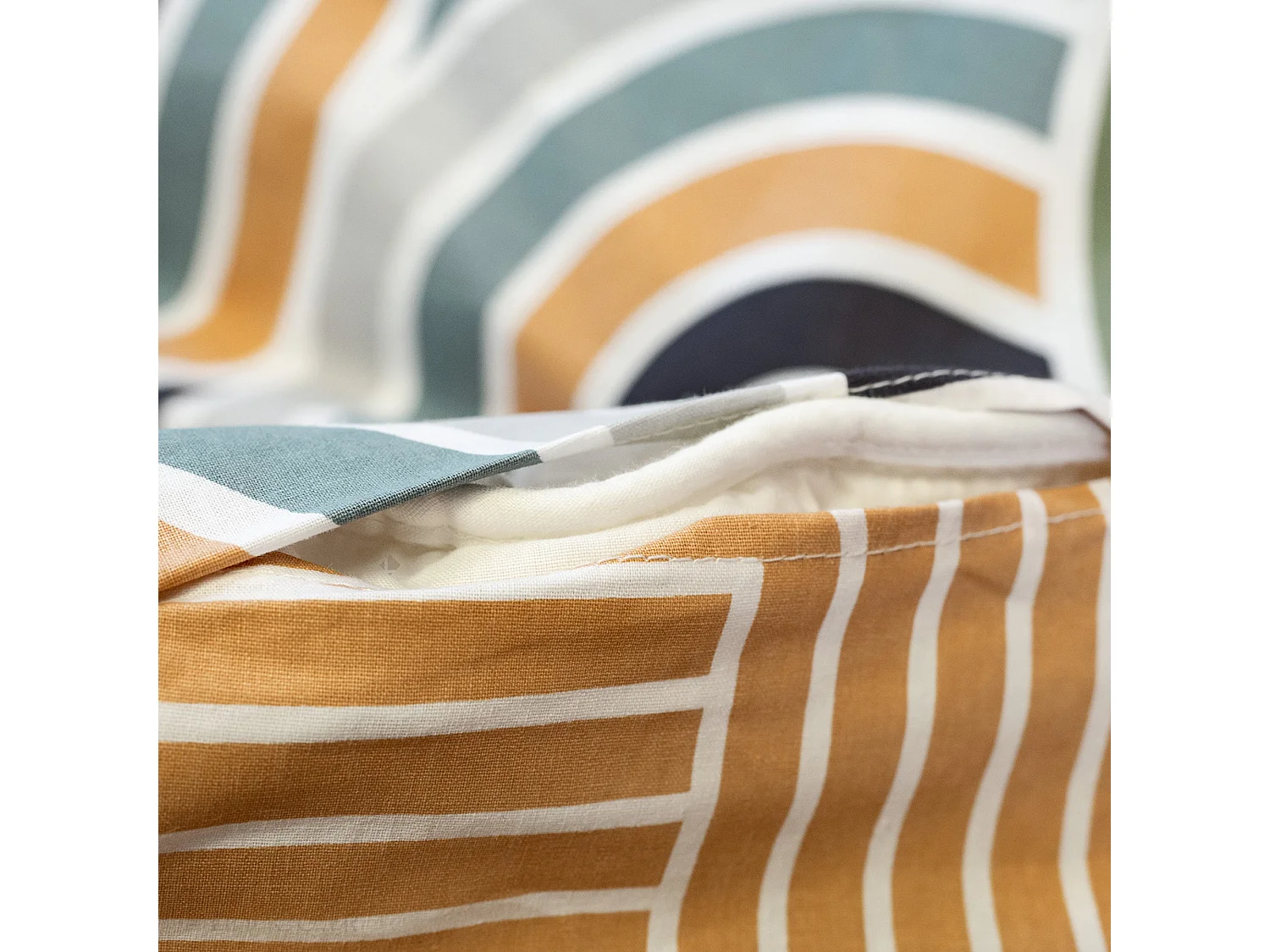 Parure de lit 240x220 cm set 63x63 cm LOUTE coton