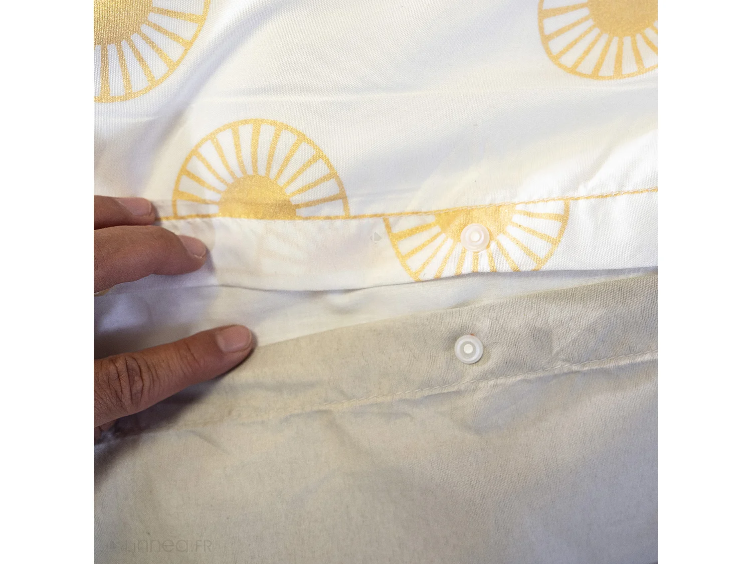 Parure de lit HELIS 140x200 cm 100% polyester microfibre blanc 2 pièces