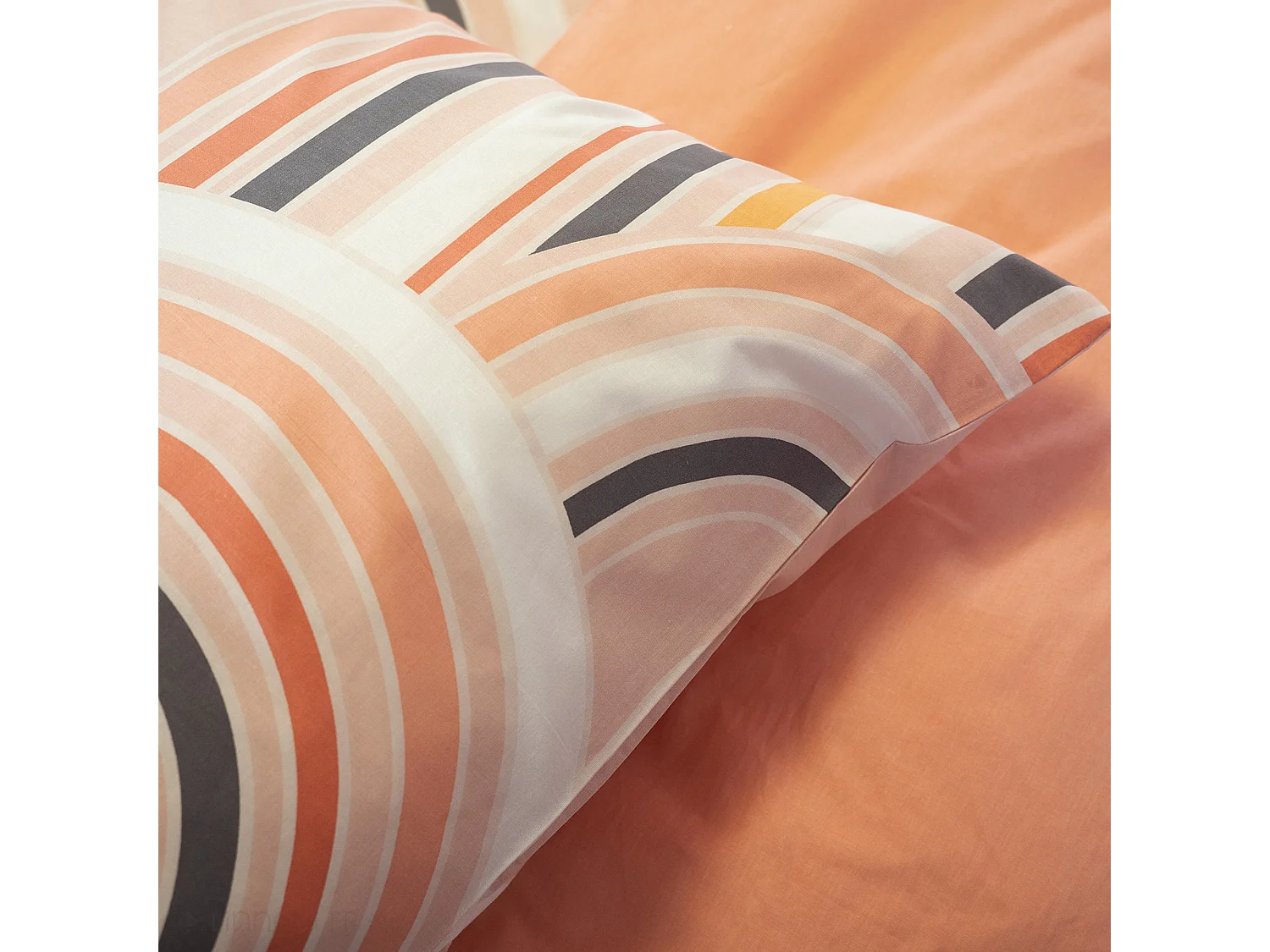 Parure de lit collection LOVE 240x220 cm pur coton rose 3 pièces