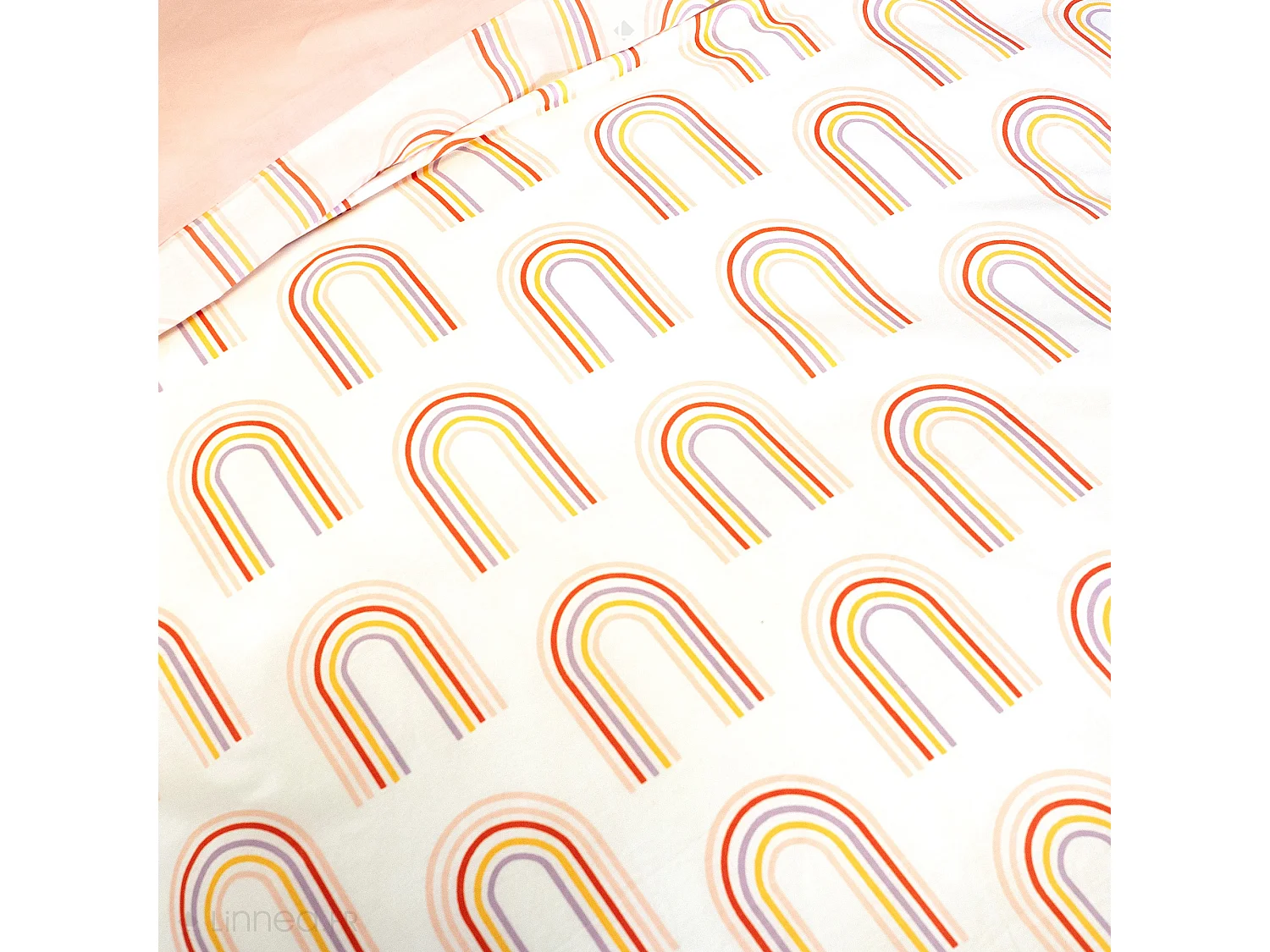 Parure de lit enfant 140x200 cm collection GALAK coton rose 2 pièces