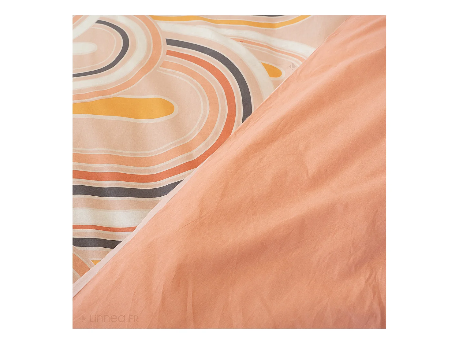 Parure de lit collection LOVE 140x200 cm pur coton rose 2 pièces