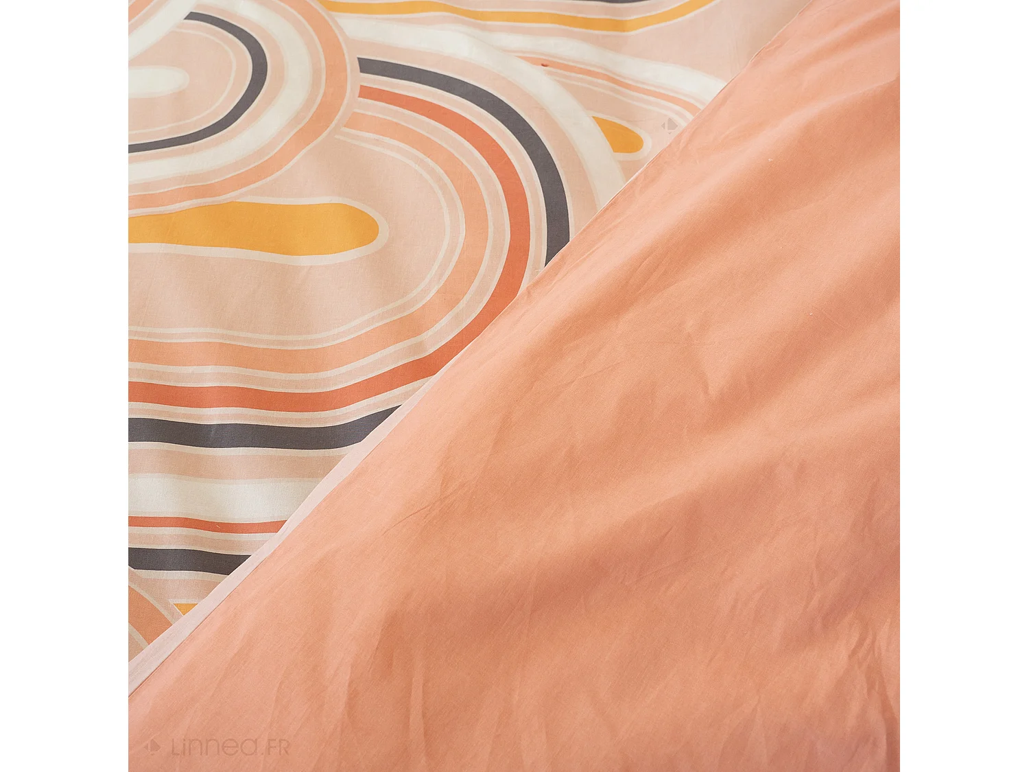 Parure de lit collection LOVE 140x200 cm pur coton rose 2 pièces