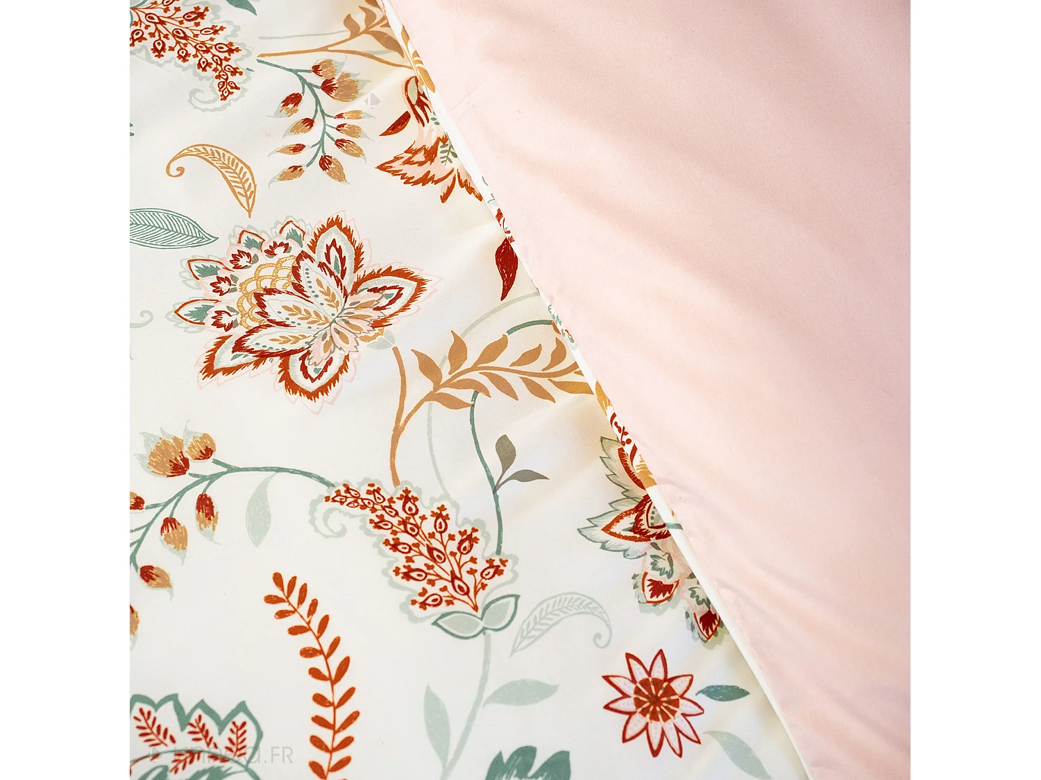 Parure de lit ISPANA 240x220 cm 100% polyester microfibre rose 3 pièces