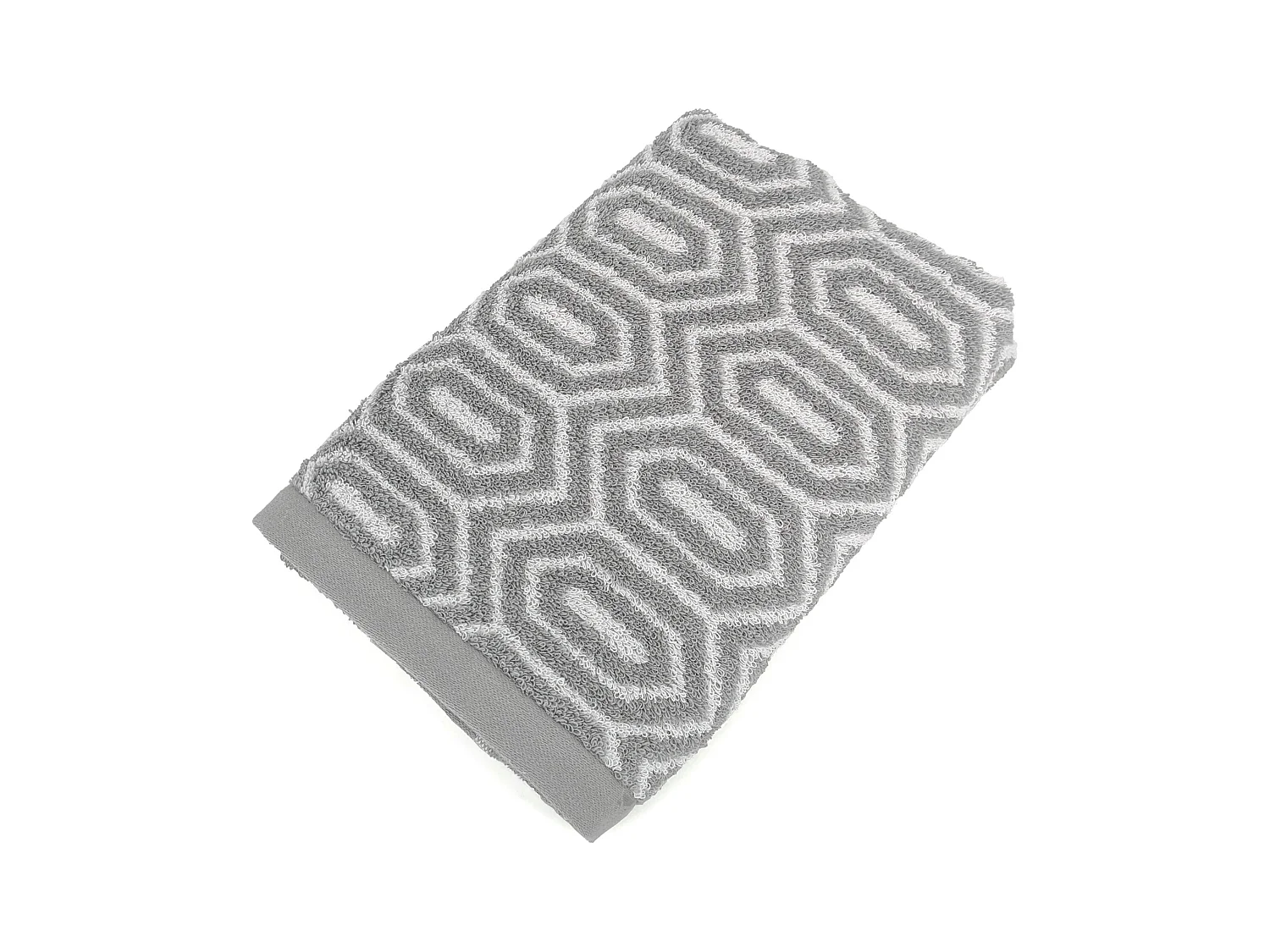 Serviette de toilette 50x100 cm SYMETRIE coton Gris Alvéoles