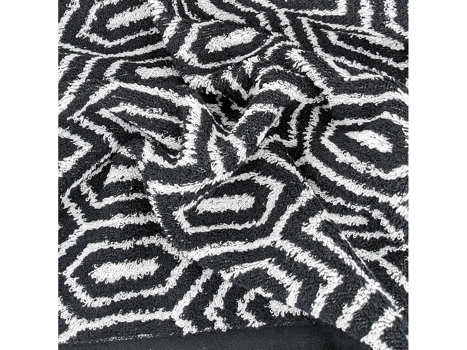 Drap de bain 100x150 cm SYMETRIE coton Noir Alvéoles