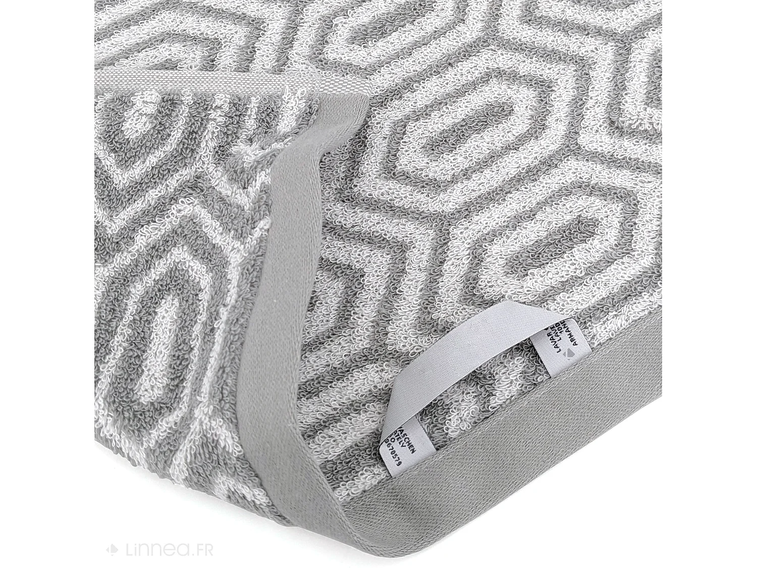 Drap de douche 70x140 cm SYMETRIE coton Gris Alvéoles