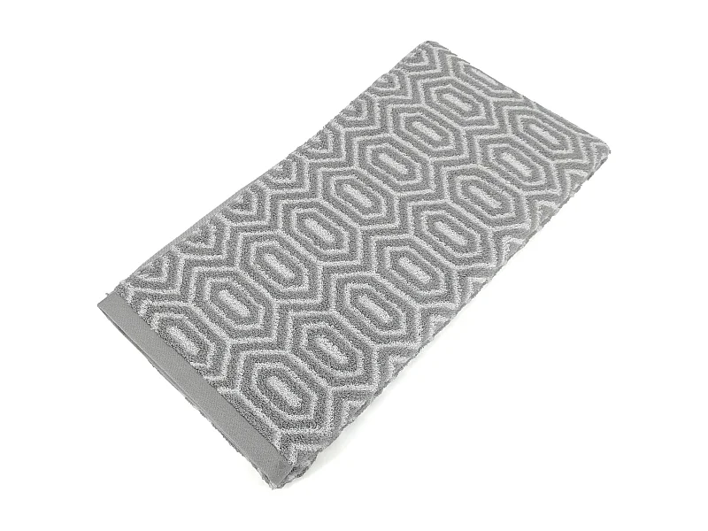 Drap de douche 70x140 cm SYMETRIE coton Gris Alvéoles