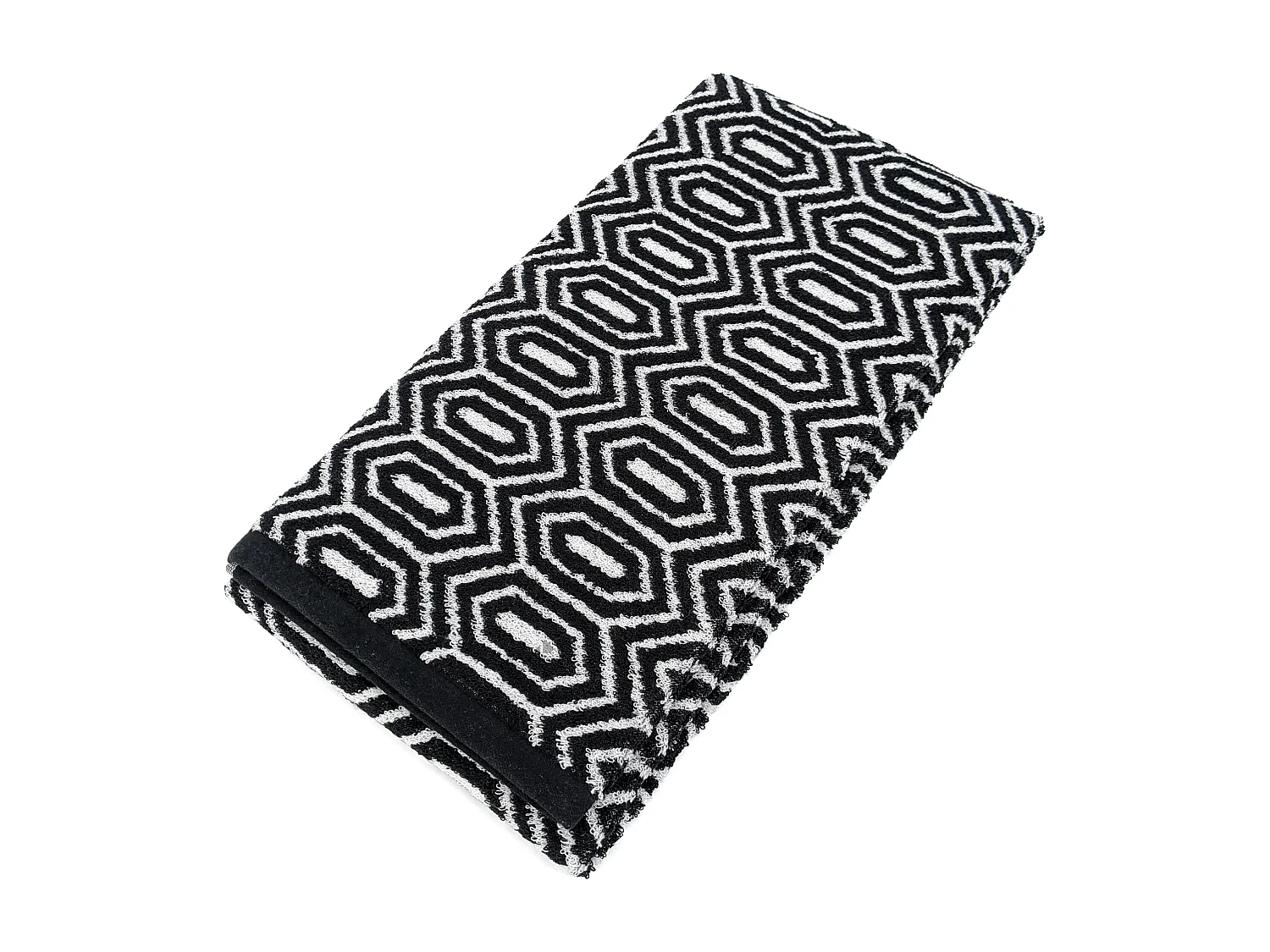 Drap de douche 70x140 cm SYMETRIE coton Noir Alvéoles