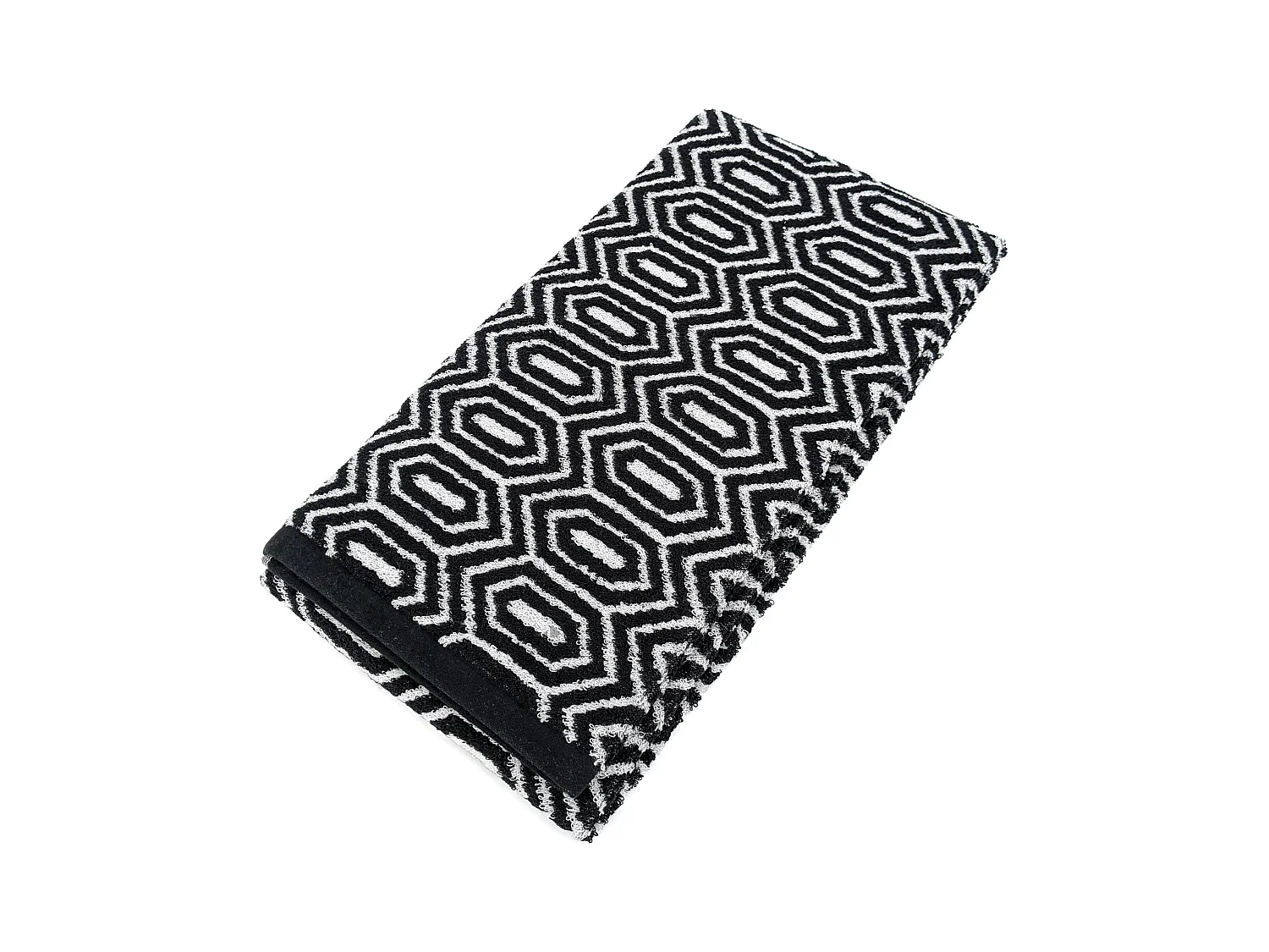 Drap de douche 70x140 cm SYMETRIE coton Noir Alvéoles