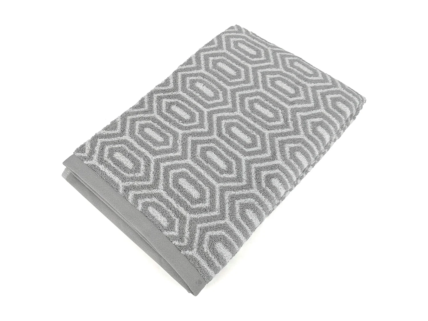 Drap de bain 100x150 cm SYMETRIE coton Gris Alvéoles