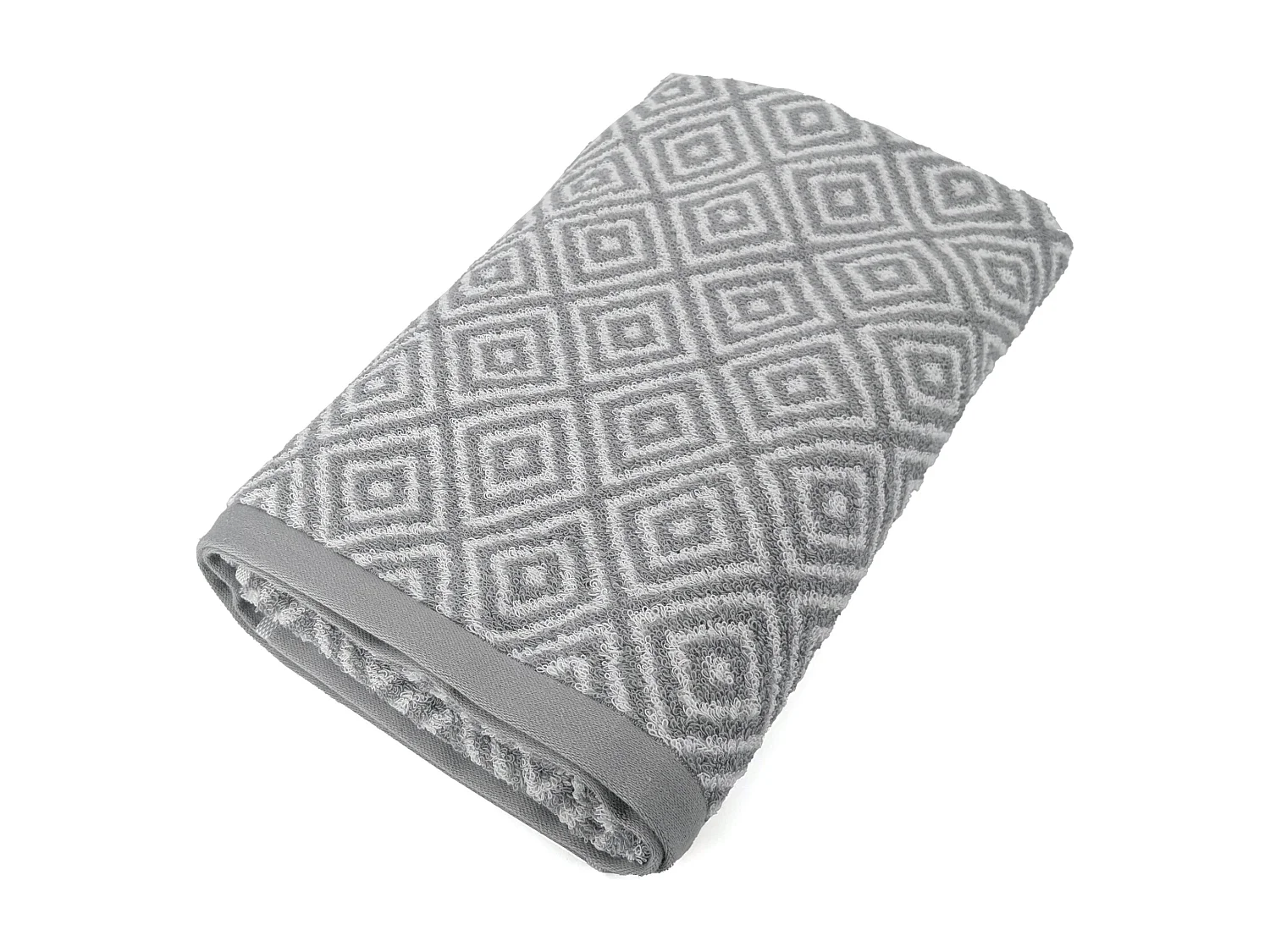 Drap de douche 70x140 cm SYMETRIE coton Gris Losanges