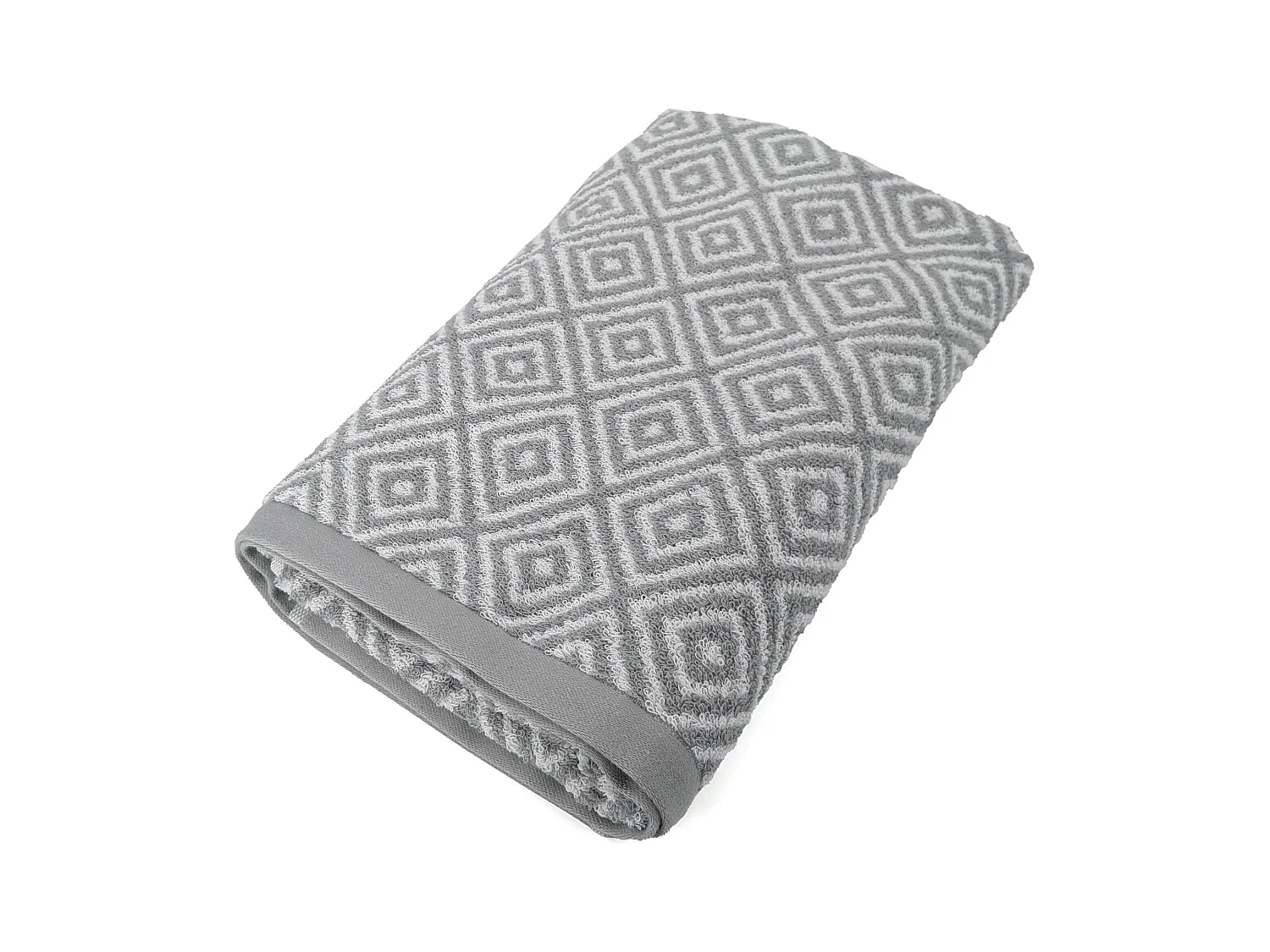 Drap de douche 70x140 cm SYMETRIE coton Gris Losanges