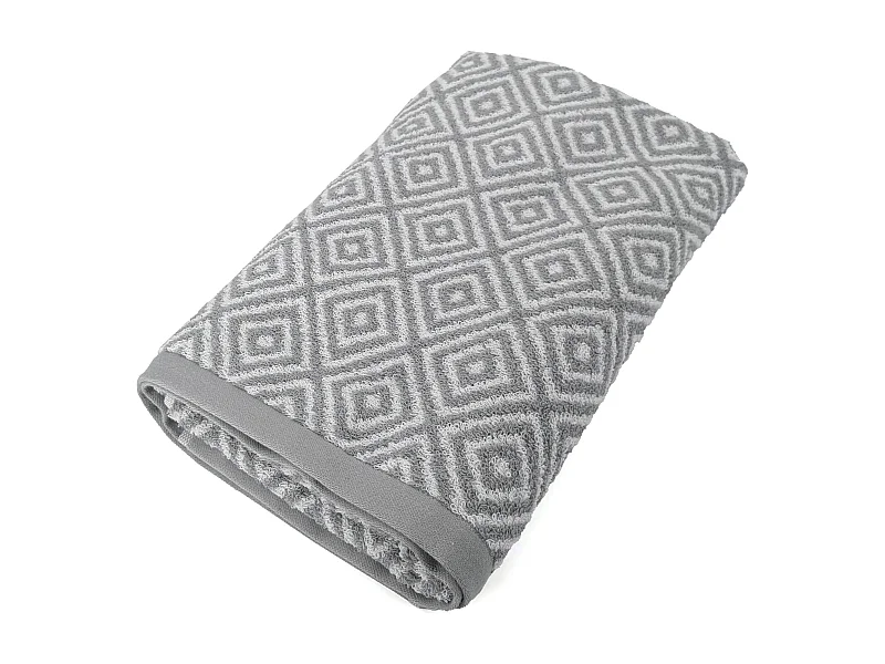 Drap de douche 70x140 cm SYMETRIE coton Gris Losanges