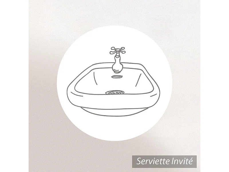 Lot de 2 serviettes invité en fils retors 33x50 cm pur coton collection SWELL beige