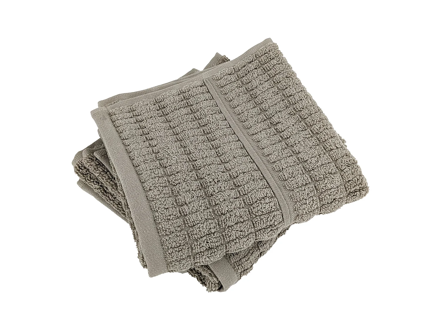 Lot de 2 serviettes invité en fils retors 33x50 cm pur coton collection SWELL vert