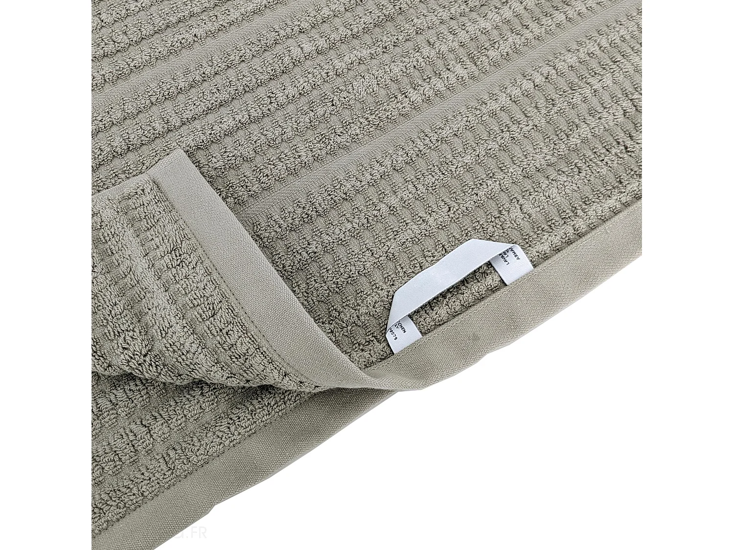 Lot de 2 serviettes invité en fils retors 33x50 cm pur coton collection SWELL vert