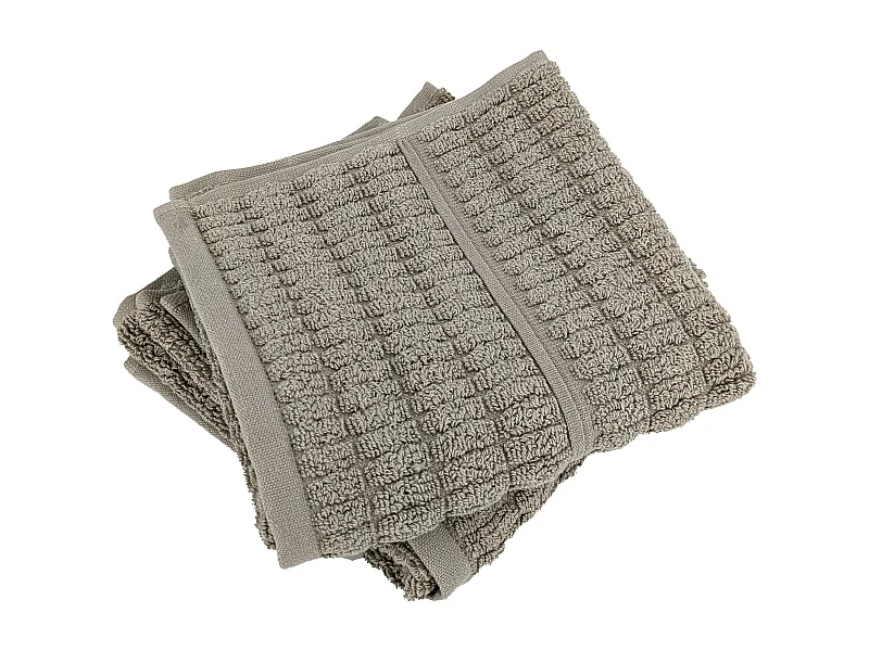 Lot de 2 serviettes invité en fils retors 33x50 cm pur coton collection SWELL vert