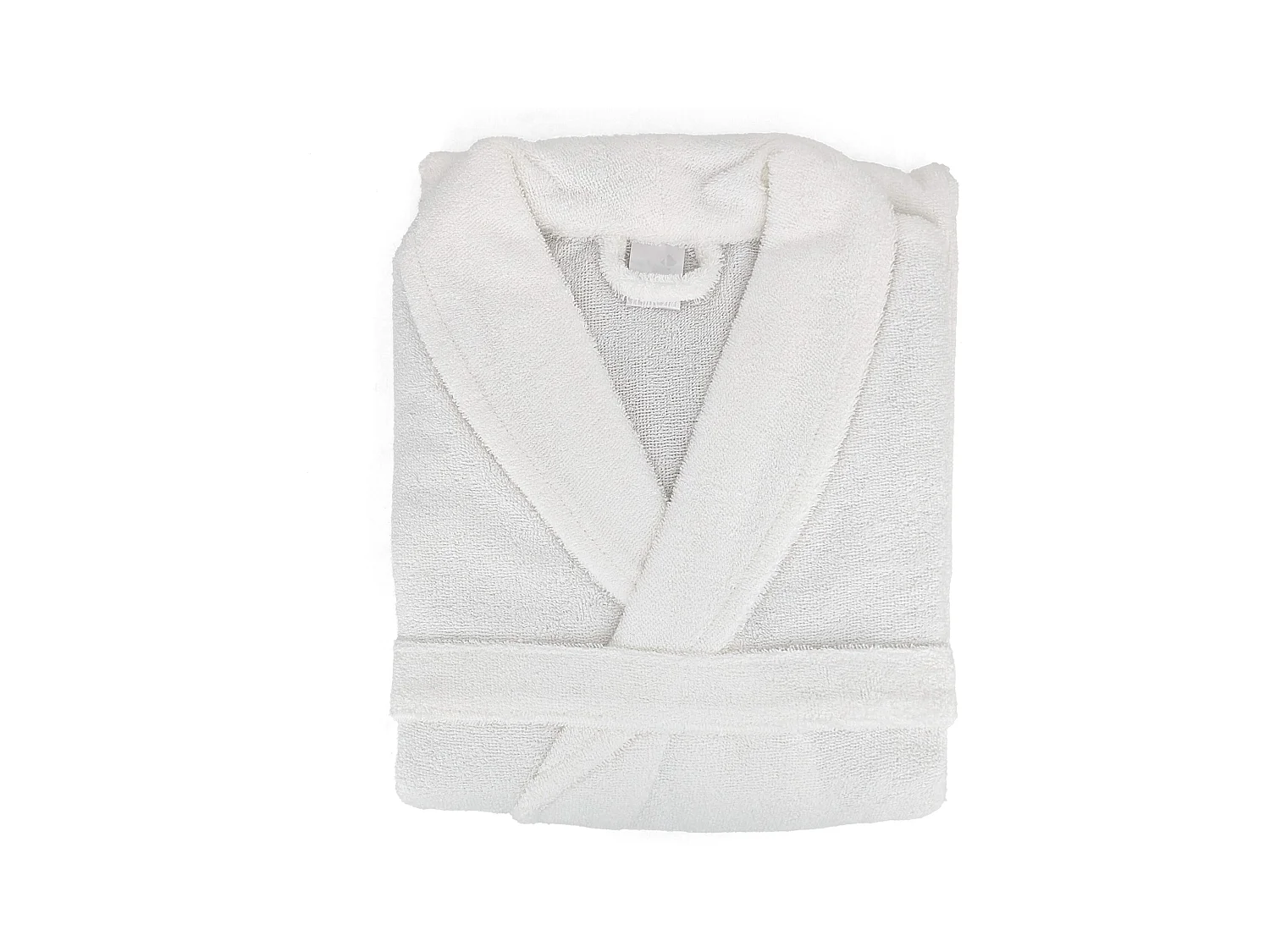 Peignoir col châle adulte ALPHA coton taille L blanc