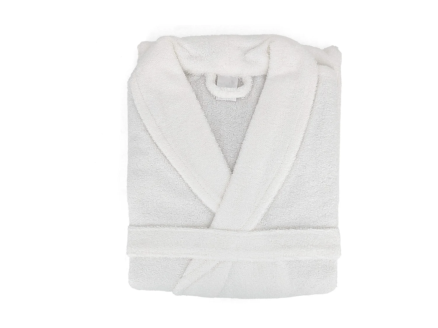 Peignoir col châle adulte ALPHA coton taille L blanc