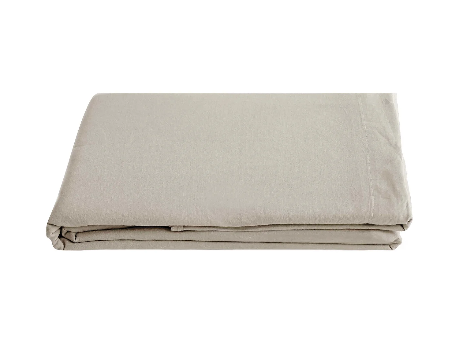 Drap plat 270x290 cm pur coton lavé PALACE beige lin