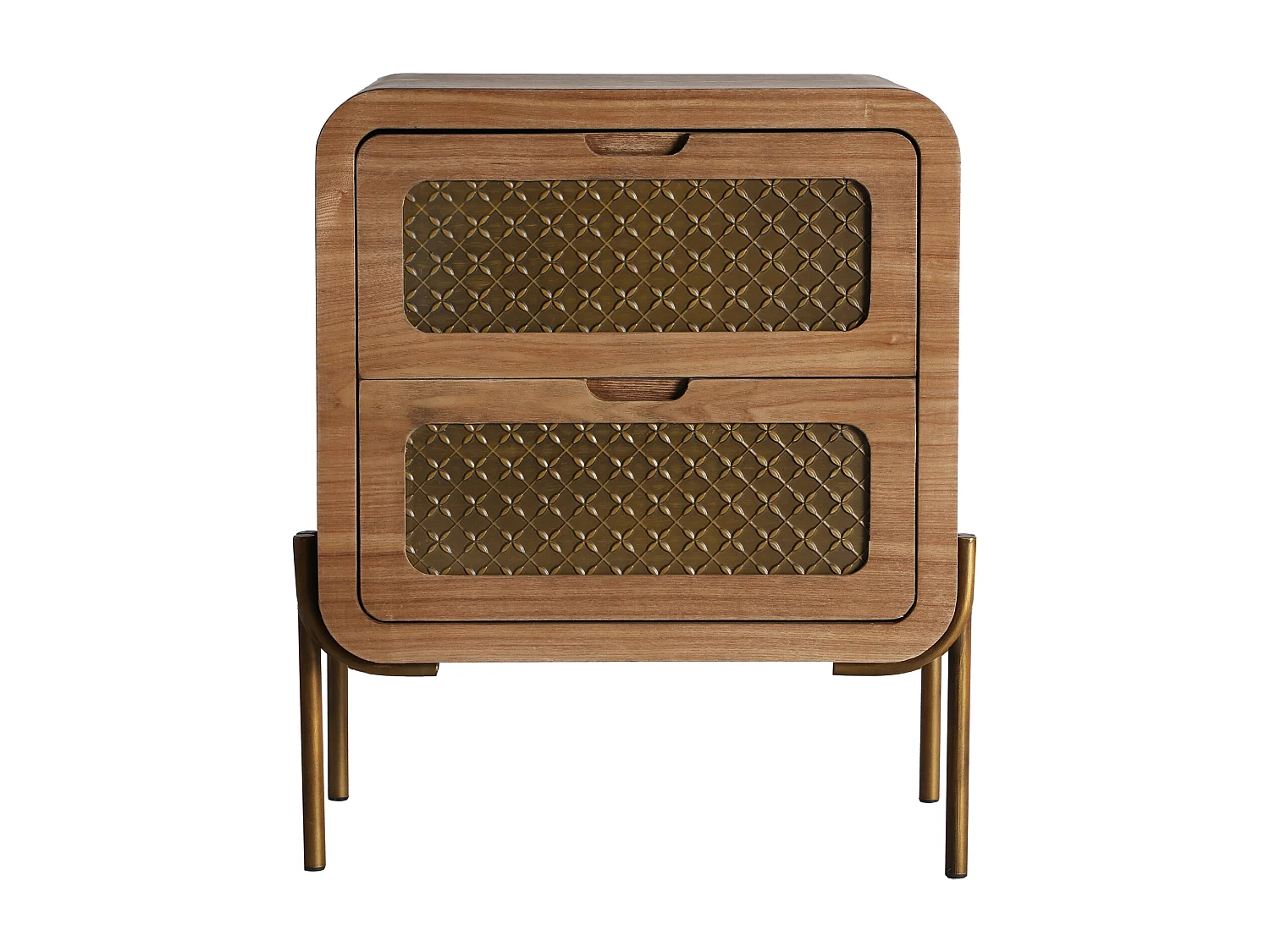 Table chevêt en bois de pin marron 48x40x57 cm