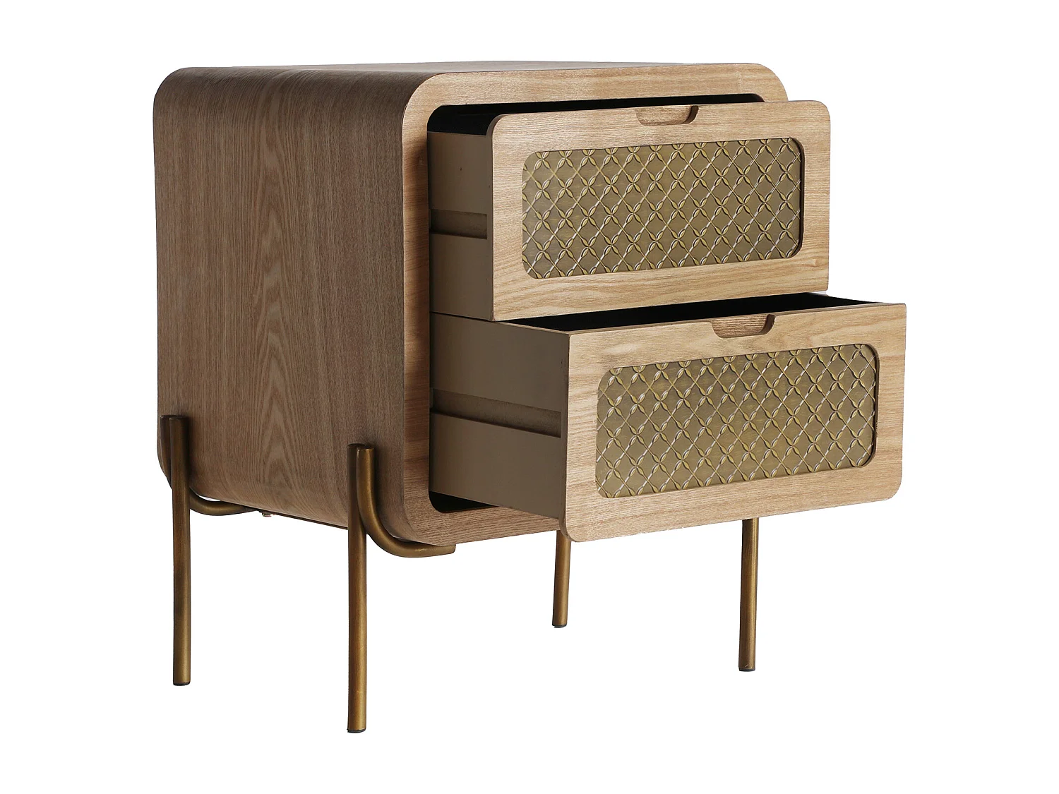 Table chevêt en bois de pin marron 48x40x57 cm