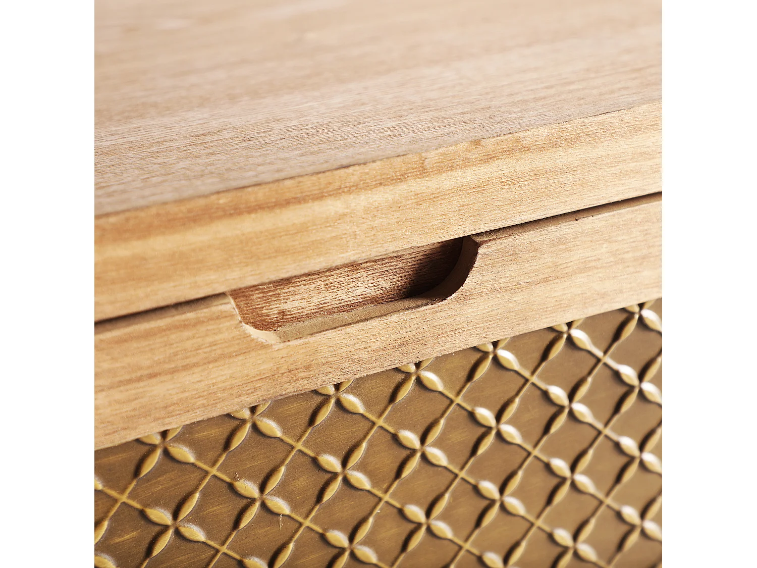 Table chevêt en bois de pin marron 48x40x57 cm