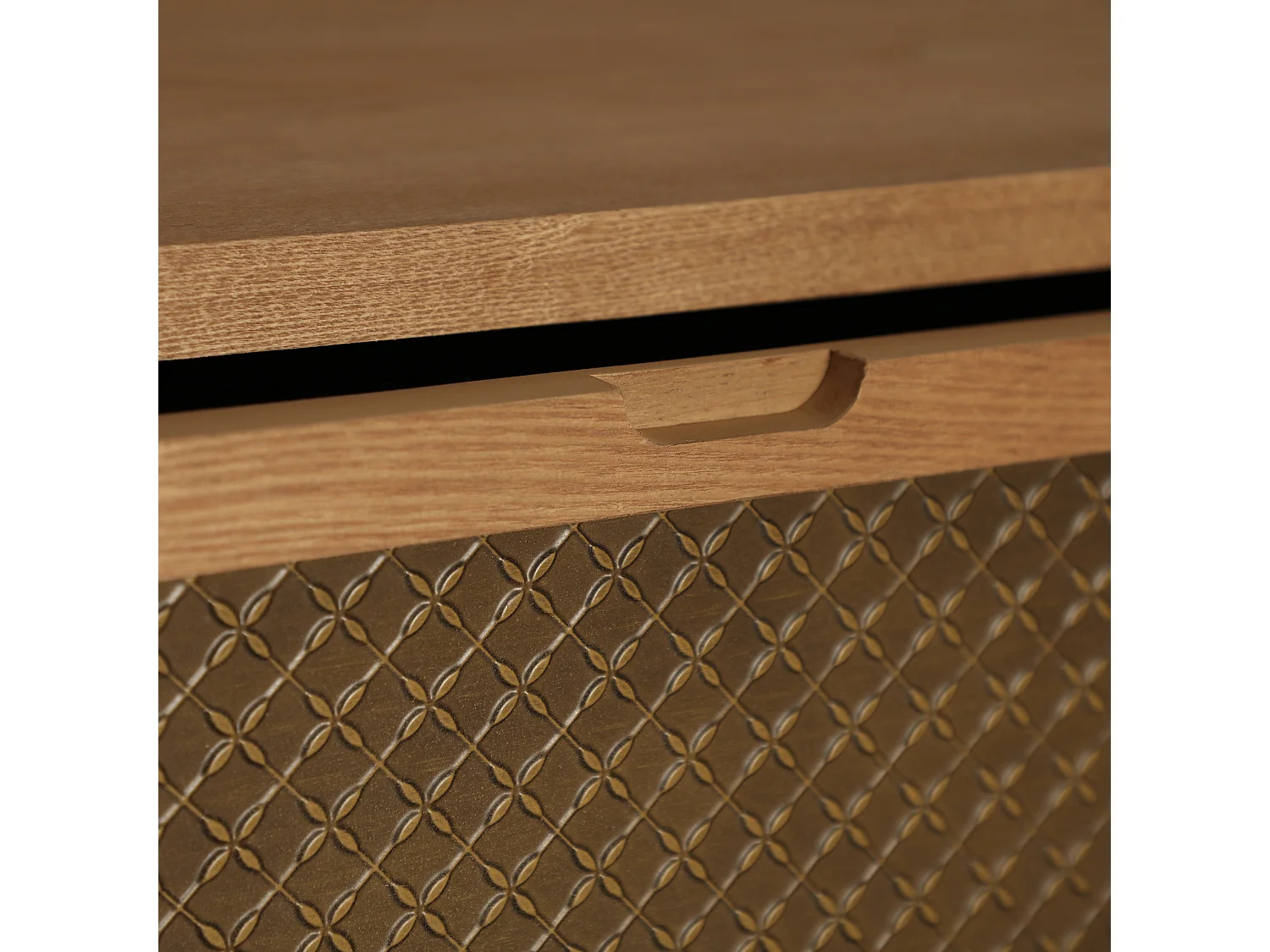 Commode en bois de pin marron 92x42x92 cm